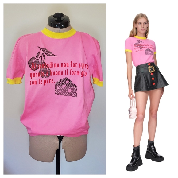 Cormio Pear Wisdom Knit Tee Shirt L NWT - Picture 1 of 4